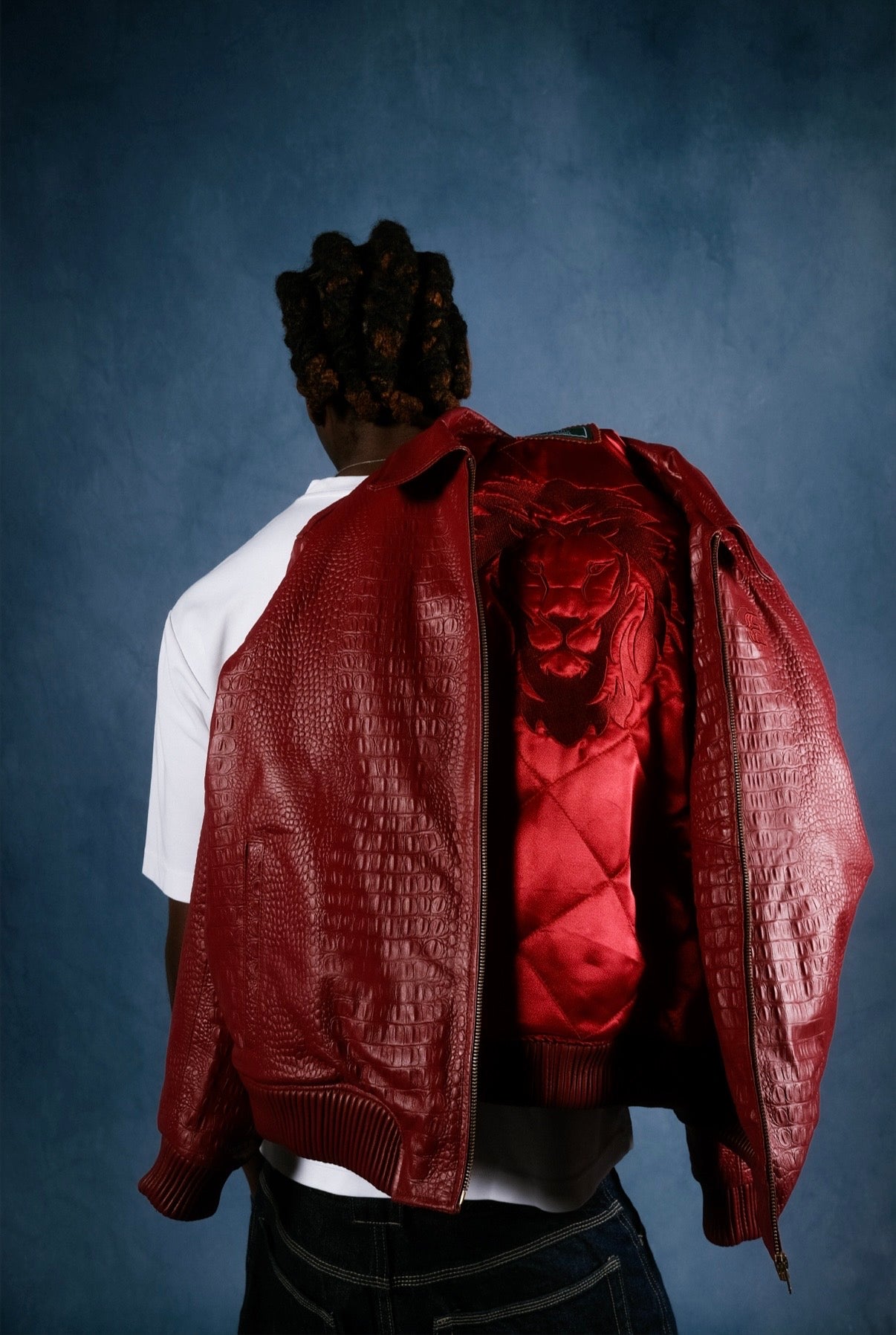 CROC LEATHER JACKET