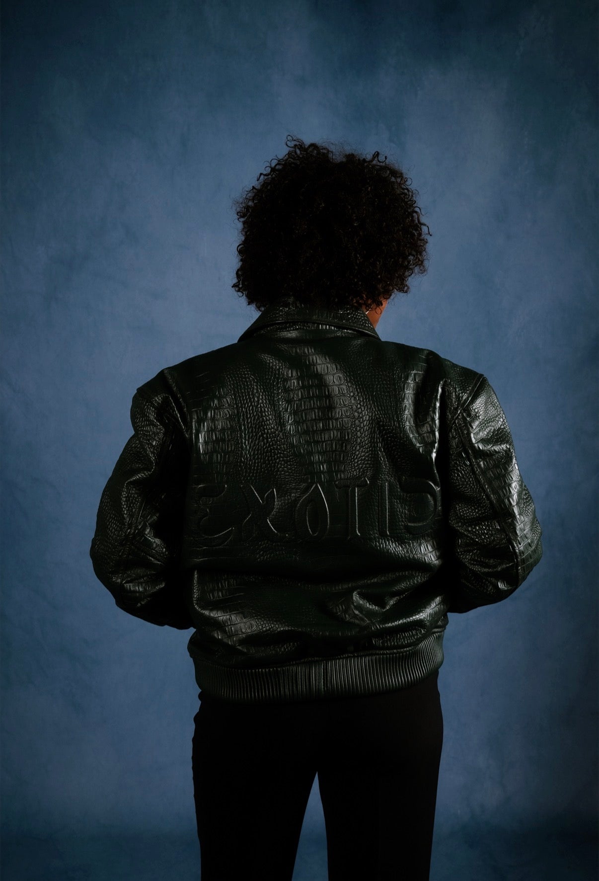 CROC LEATHER JACKET