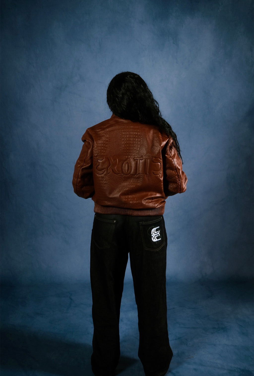 CROC LEATHER JACKET