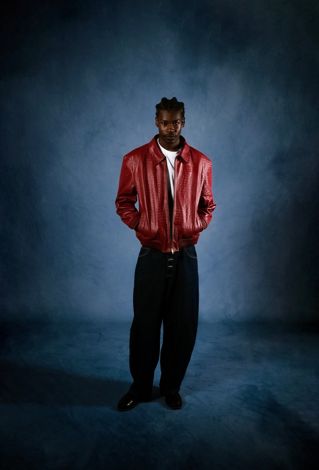 CROC LEATHER JACKET